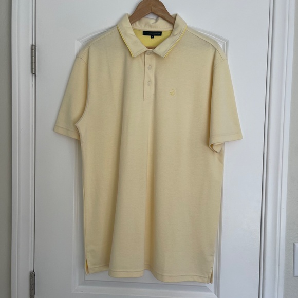 Extracurricular Los Angeles Yellow Cream Merit Pique Polo Golf Shirt XL - Picture 2 of 9